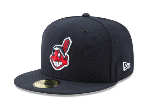 Cleveland Indians Kids Fitted New Era 59FIFTY On Field Cap Hat Navy