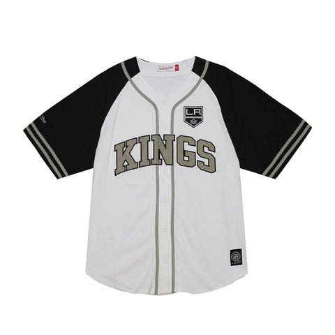 Los Angeles Kings Jersey Mitchell and Ness Practice Day Button Front