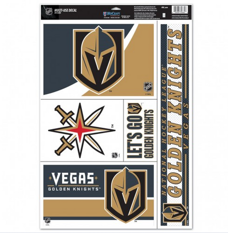 Vegas Golden Knights Multi Use Decal 11" x 17" 5 in 1