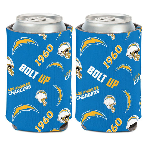 Los Angeles Chargers 12oz Scatterprint Can Cooler Kaddy Holder