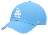 Los Angeles Dodgers Strapback '47 Brand Clean Up 1980 All Star Game Adjustable Cap Hat Sky Pink UV