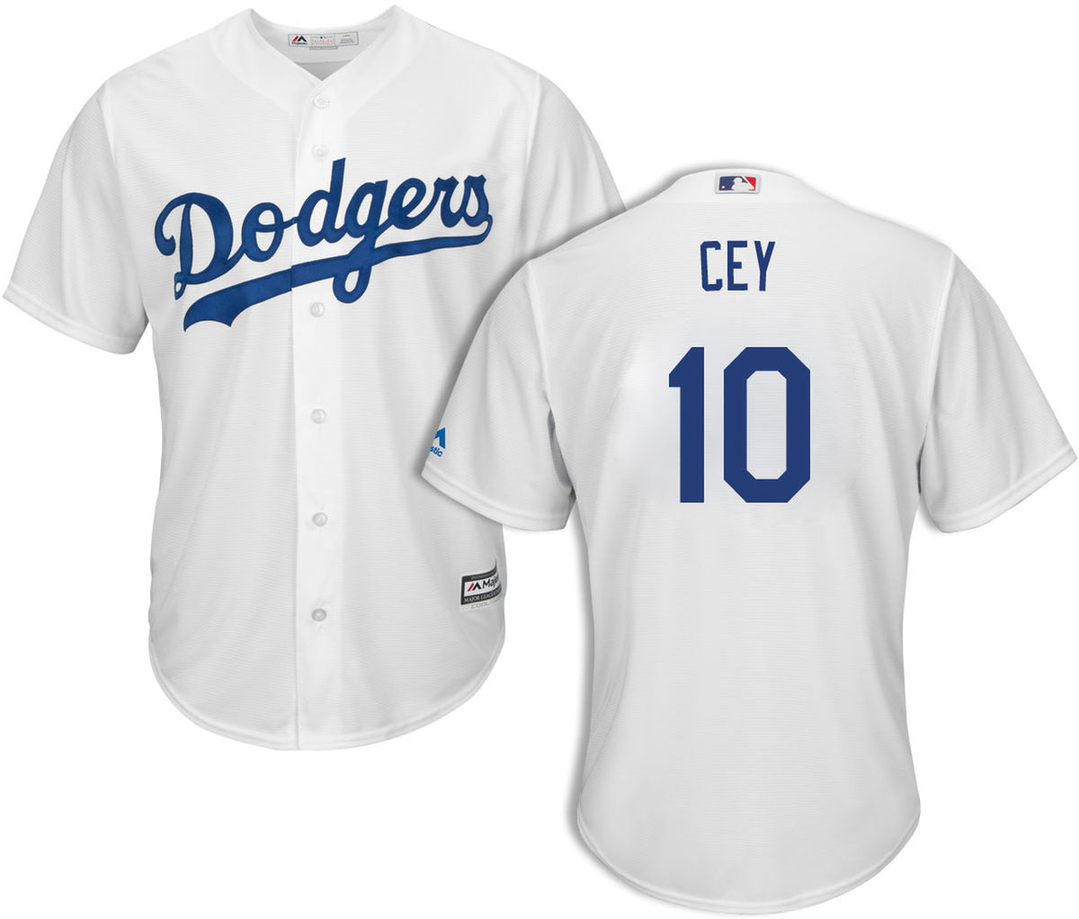 Los Angeles Dodgers Mens Jersey Majestic Throwback #10 Cey Replica