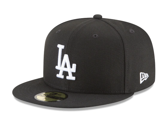 Los Angeles Dodgers Fitted New Era 59Fifty Basic White Logo Cap