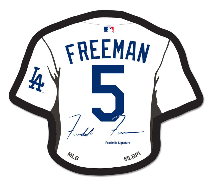 Los Angeles Dodgers Freddie Freeman White Jersey Collectors Lapel