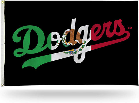 Los Angeles Dodgers Bar Home Decor 3X5' Flag Mexico Wordmark Logo