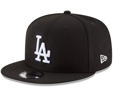 Los Angeles Dodgers Snapback 9Fifty New Era Basic White Logo Cap Hat Black - THE 4TH QUARTER