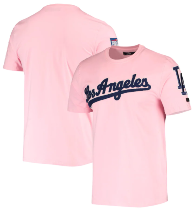 Los Angeles Dodgers Mens T-Shirt Jersey Pro Standard University Pink C –  THE 4TH QUARTER