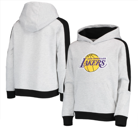 Los Angeles Lakers Youth (8-18) Sweatshirt Hoodie Heather Grey
