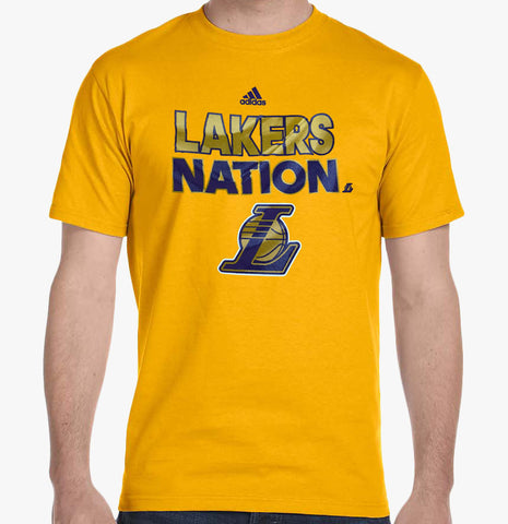 Los Angeles Lakers Youth 8-18 Adidas 'Nation' T-Shirt Yellow
