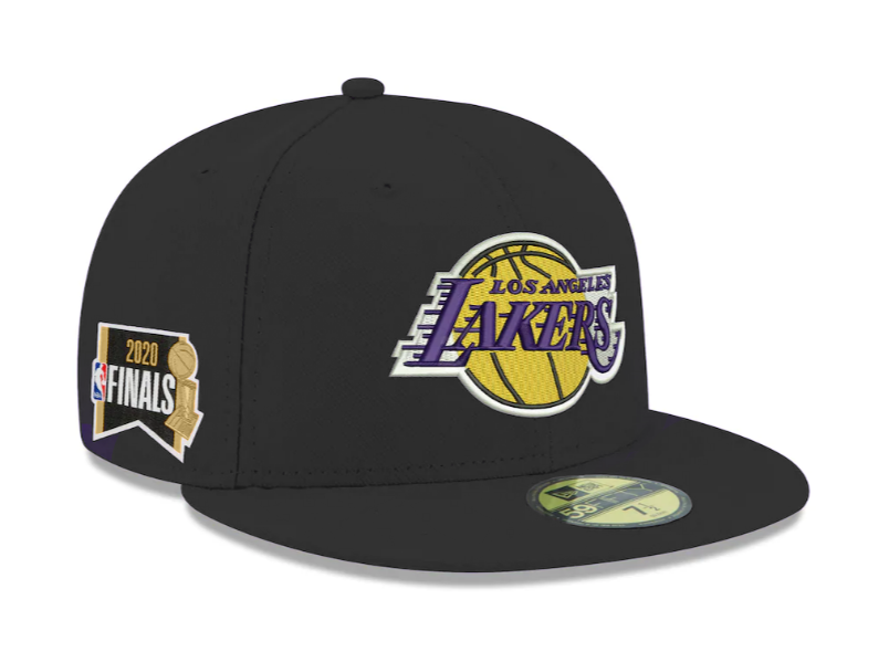 New Era Men's Blue Los Angeles Lakers Side Patch 59FIFTY Fitted