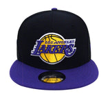 Los Angeles Lakers Snapback New Era Logo Cap Hat Black Purple - THE 4TH QUARTER