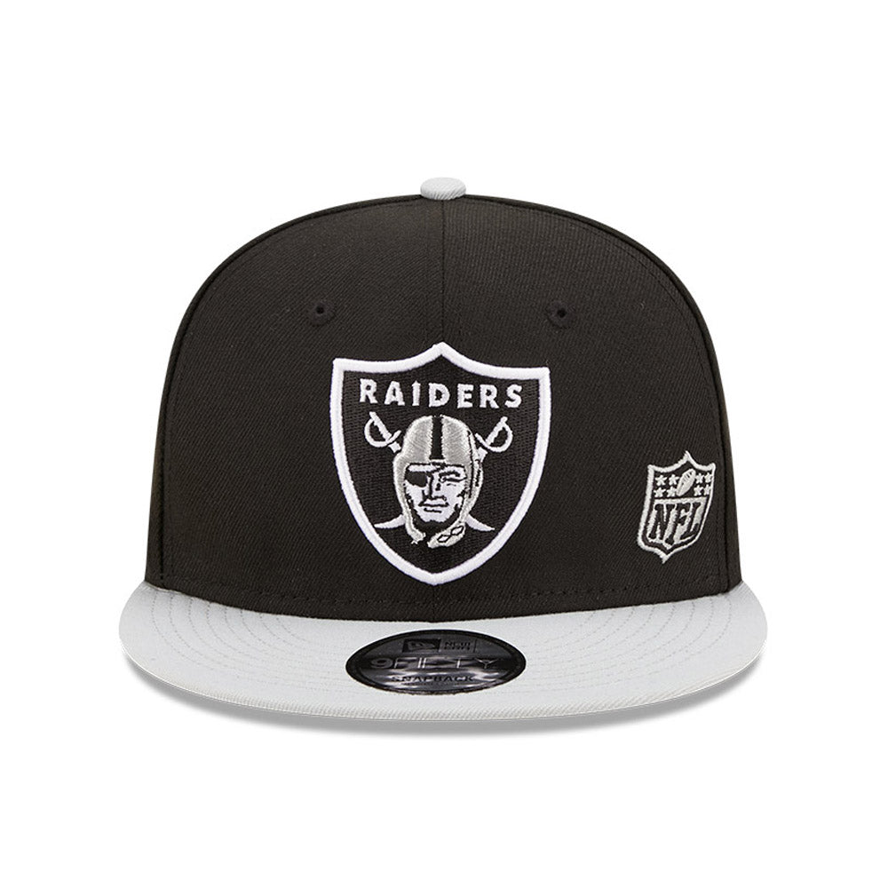 Las Vegas Raiders New Era Black/Gray City Arch 9FIFTY Snapback Hat