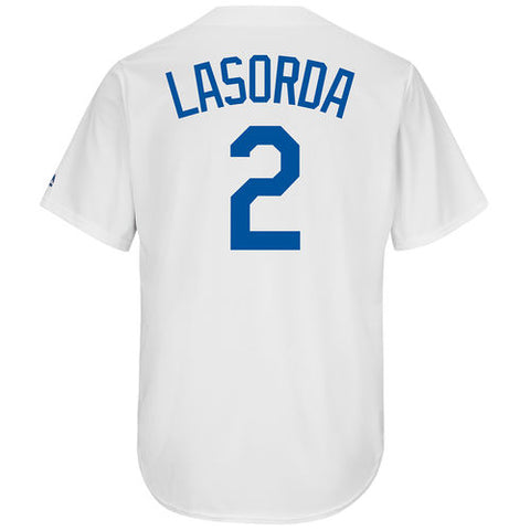 Los Angeles Dodgers Mens Jersey Majestic #2 Tommy Lasorda Replica Jersey White