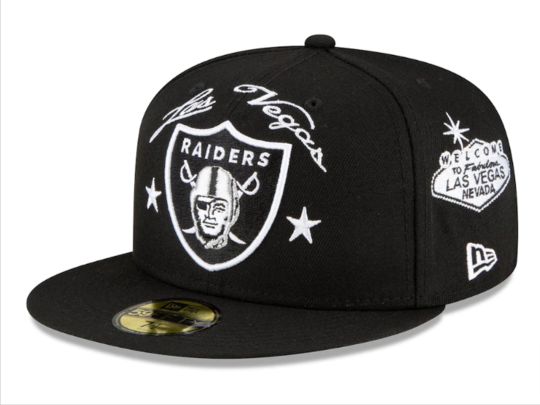 Las Vegas Raiders Fitted New Era 59Fifty Starry Black Cap Hat – THE 4TH  QUARTER