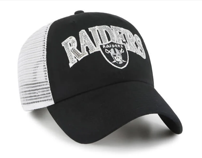 47 Men's White Las Vegas Raiders Clean Up Adjustable Hat