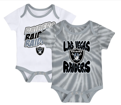 Las Vegas Raiders Infant (12-24 Months) Creeper Tie Dye 2pc Set