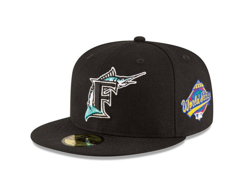 Florida Marlins Fitted New Era 59FIFTY Wool Cooperstown 1997 World Series Cap Hat Grey UV