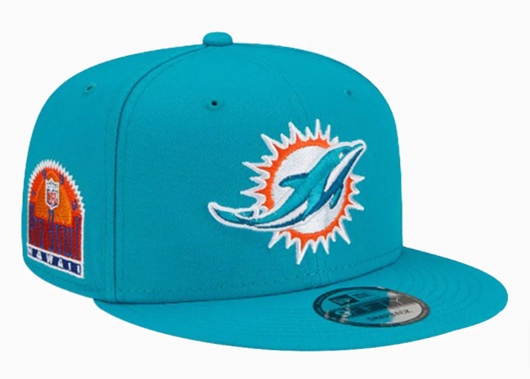 fitted miami dolphins hat