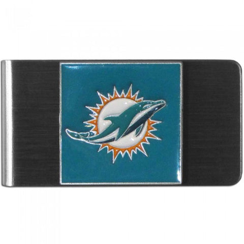 Miami Dolphins Stainless Steel Money Clip