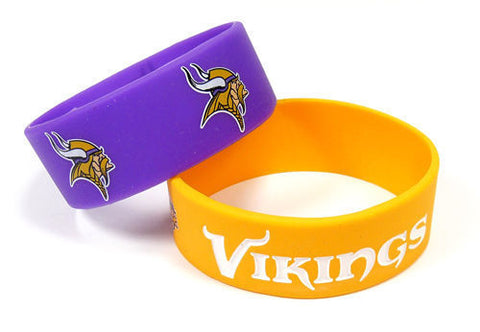 Minnesota Vikings Bulk Bandz Wide Bracelet 2 Pack