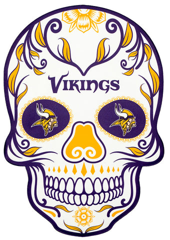 Minnesota Vikings Decal Skull Logo 7X5 Sticker