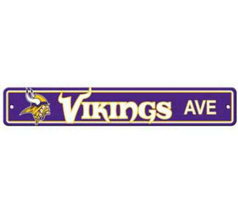Minnesota Vikings AVE Bar Home Decor Plastic Street Sign
