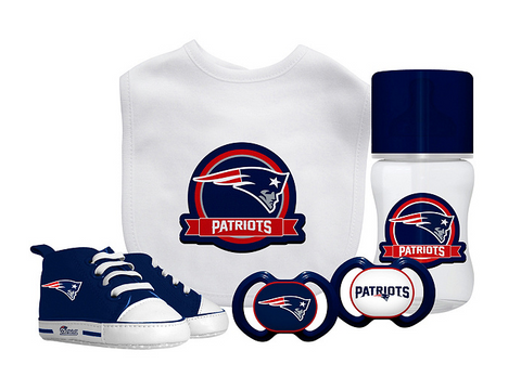New England Patriots Baby Essentials 5 Piece Infant Gift Set New