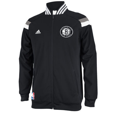Brooklyn Nets Mens On Court Adidas Warm Up Full Zip Jacket - THE 4TH QUARTER