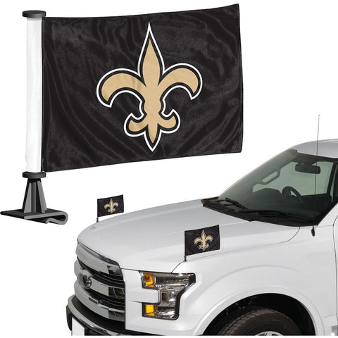 New Orleans Saints Auto Ambassador 2PC Car Mini Flag Set