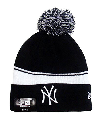 New York Yankees New Era 2 in 1 Cuff Flip Embroidered Pom Beanie Navy - THE 4TH QUARTER