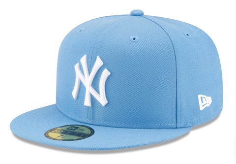 New York Yankees Fitted New Era 59FIFTY Sky Cap Hat Grey UV
