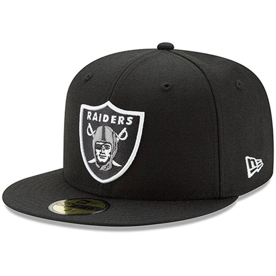 Raiders Fitted New Era 59Fifty Main Black Cap Hat Grey UV – THE