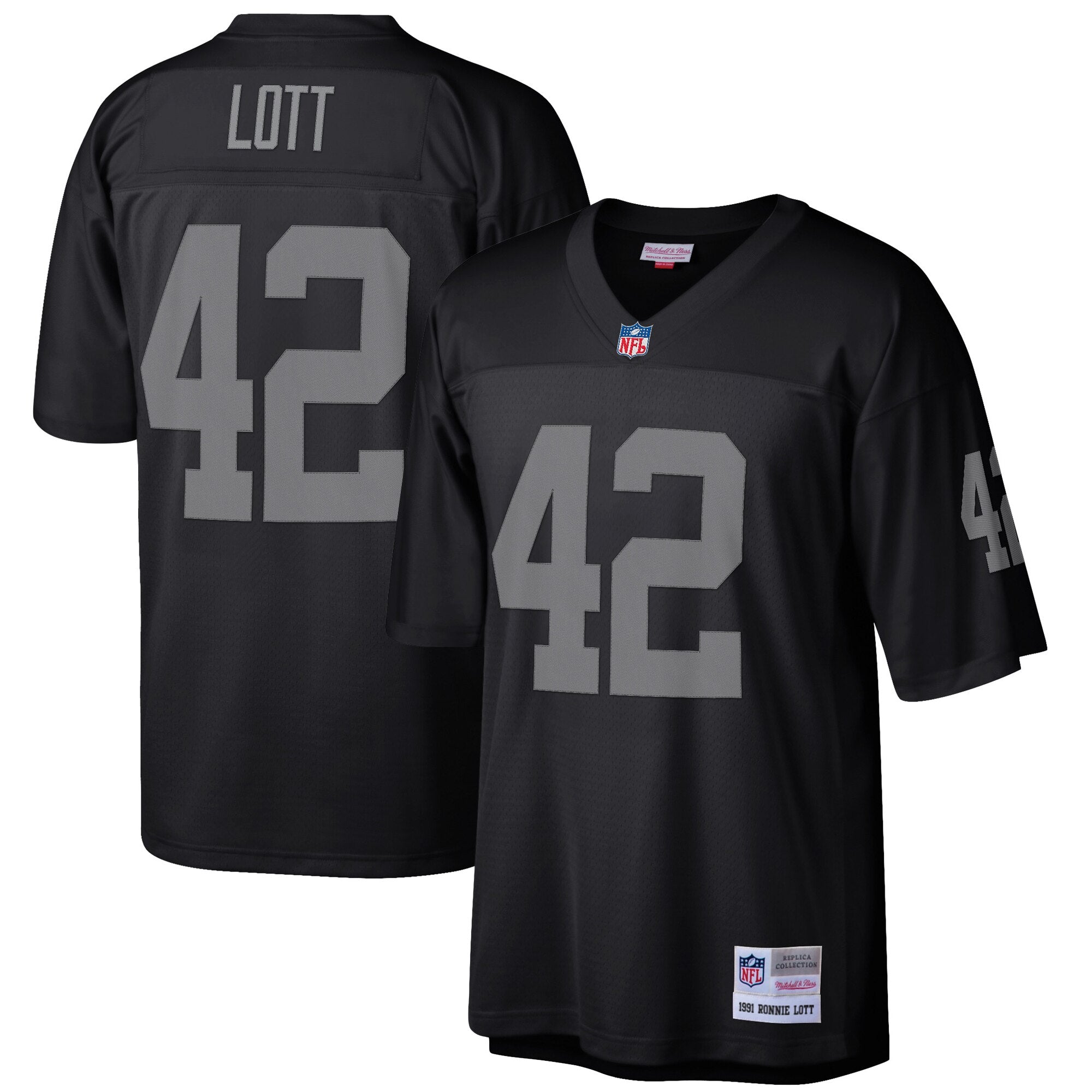 Oakland Raiders Jersey Mitchell & Ness Ronnie Lott Legacy Black