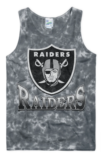 Raiders Mens 47 Brand Booker's Tie Dye Grey Tank Top