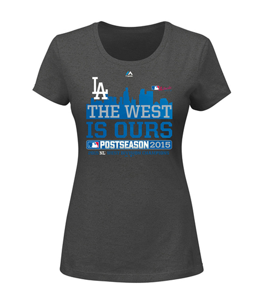 Los Angeles Dodgers Womens T-Shirt 2015 NL West Division Champions Cha –  THE 4TH QUARTER