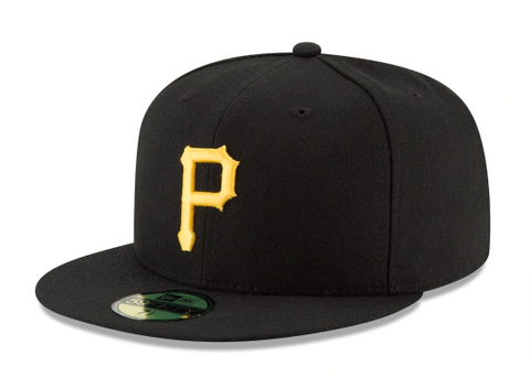 Pittsburgh Pirates Fitted New Era 59Fifty On Field Black Cap Hat