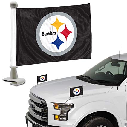 Pittsburgh Steelers Auto Ambassador 2PC Car Mini Flag Set