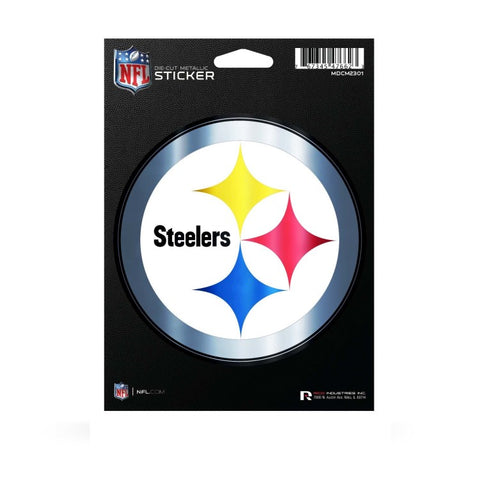 Pittsburgh Steelers Rico 5" Metallic Decal Die Cut Sticker