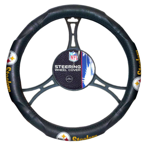 Pittsburgh Steelers Auto Rubber Steering Wheel Cover - THE 4TH QUARTER