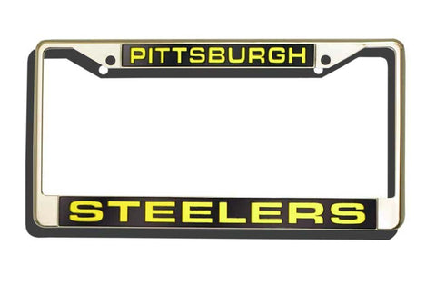 Pittsburgh Steelers Laser Chrome License Plate Frame - THE 4TH QUARTER