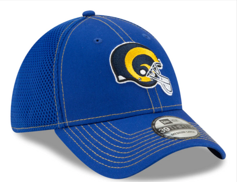 Los Angeles Rams Flex Fit New Era 39THIRTY Neo Historic Blue Hat
