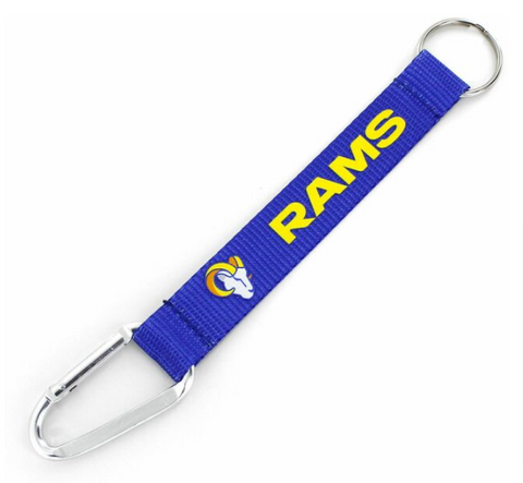 Los Angeles Rams Keychain Carabiner Lanyard Blue