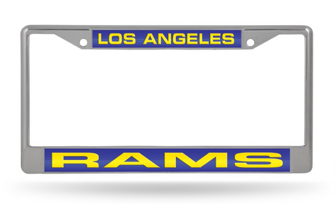 Los Angeles Rams Chrome Laser License Plate Frame