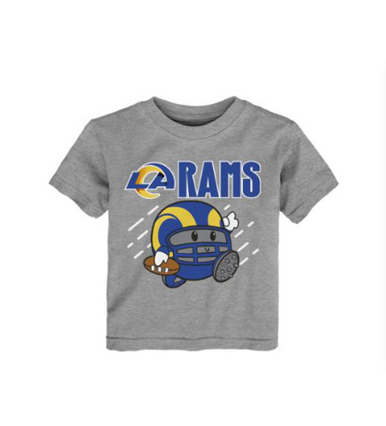 Los Angeles Rams Toddler T-Shirt (2T-3T) Poki Player Grey Tee