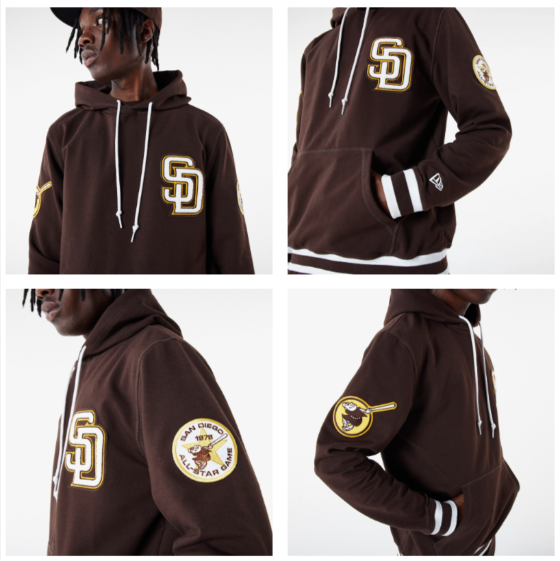 San Diego Padres Mens Sweatshirt New Era Elite Brown Hoodie – THE 4TH  QUARTER