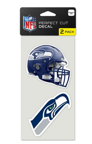 Seattle Seahawks 4x4 Perfect Cut Decal 2 Pack