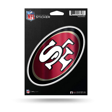 San Francisco 49ers 5" Metallic Decal Die Cut Sticker