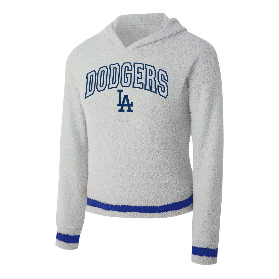 Los Angeles Dodgers Womens Concept Sweatshirt Pullover Whitley Chenille Hoodie Pajama Top - THE 4TH QUARTER