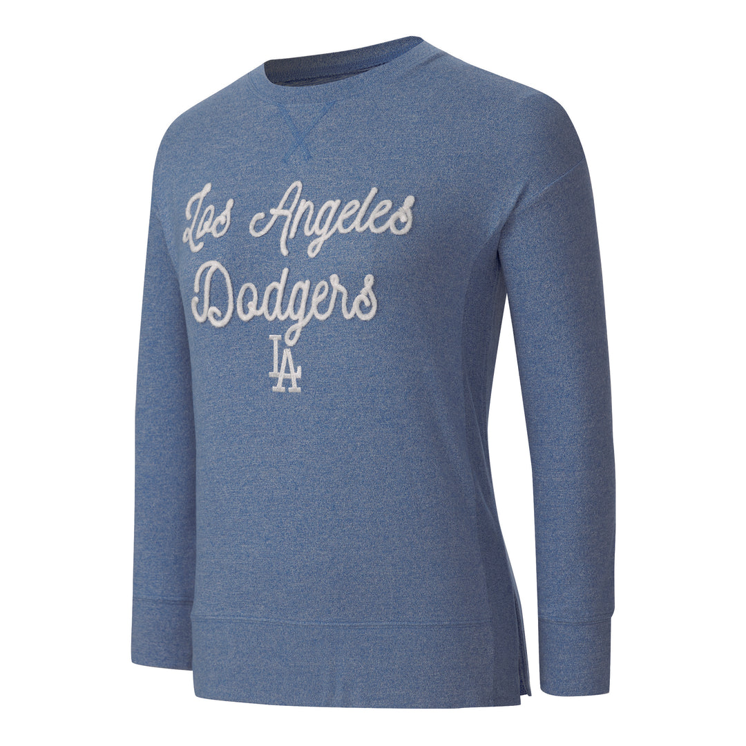 Los Angeles Dodgers Womens Concept Sweatshirt Pullover Rigor Haci Knit Pajama Top - THE 4TH QUARTER