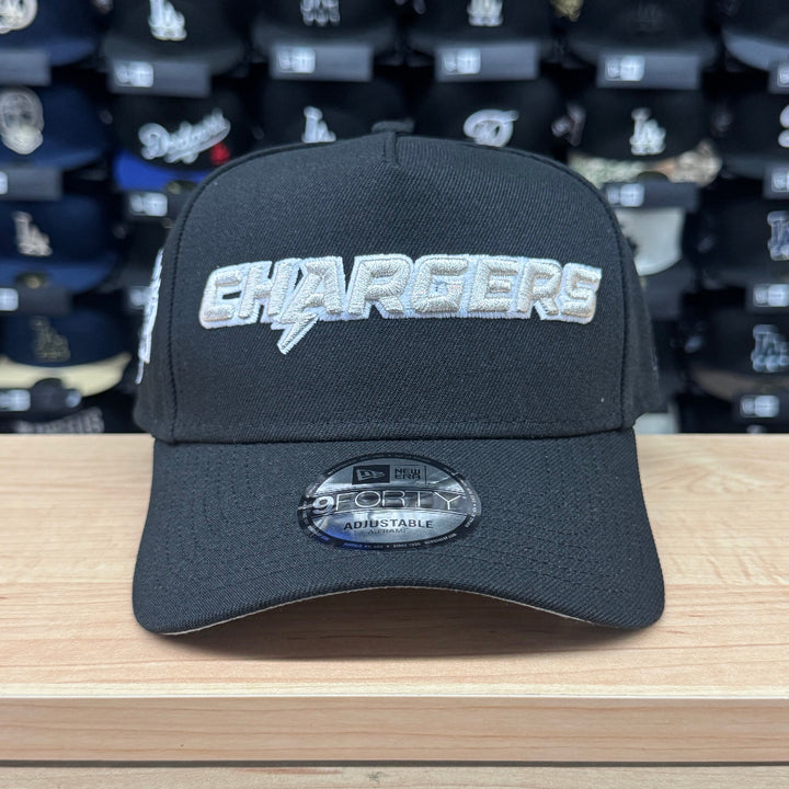 Los Angeles Chargers Snapback 9Forty New Era A-Frame SB XXIX Black Hat Cap - THE 4TH QUARTER